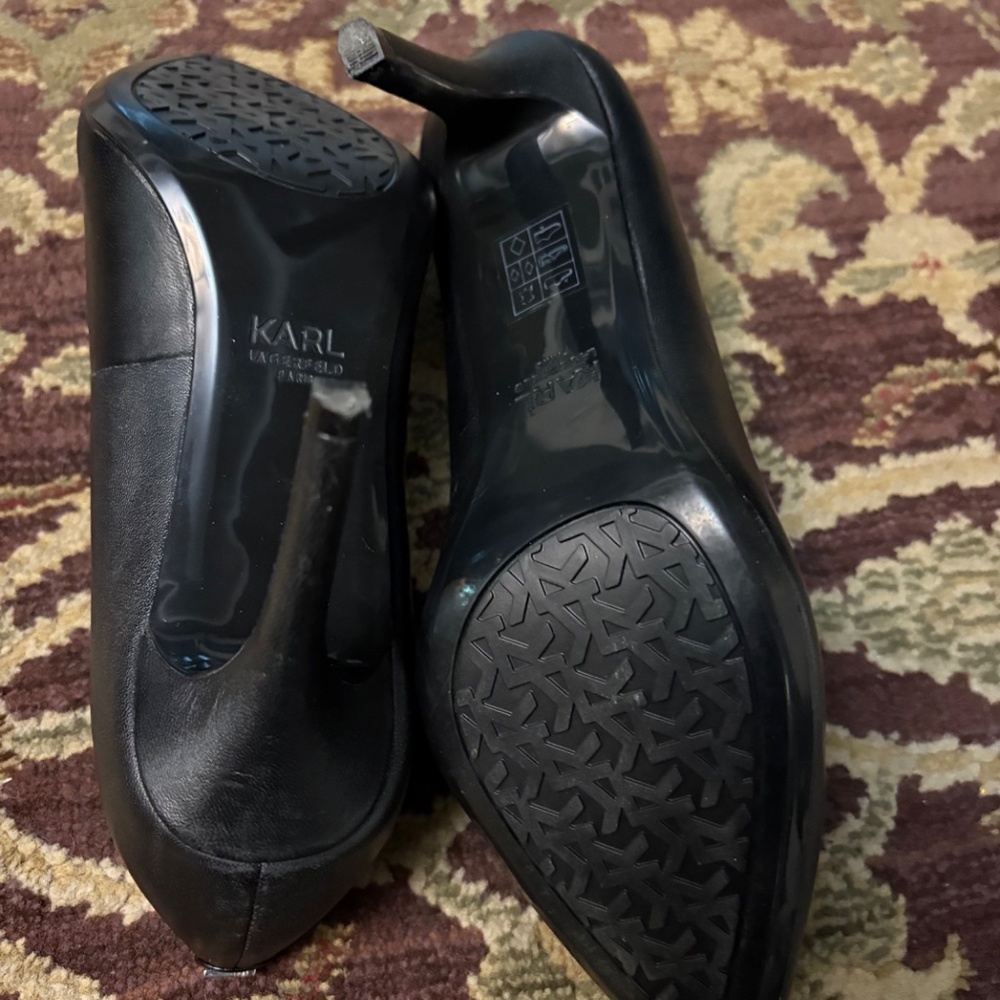 Karl Lagerfield leather heels - Picture 4 of 4